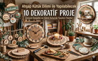 Ahşap Kütük Dilimi ile Yapılabilecek 10 Dekoratif Proje