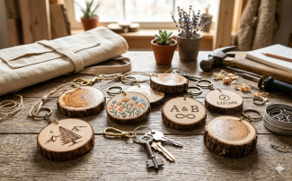 Doğanın Sıcak Dokunuşu: Kütük Dilimi Anahtarlıklar