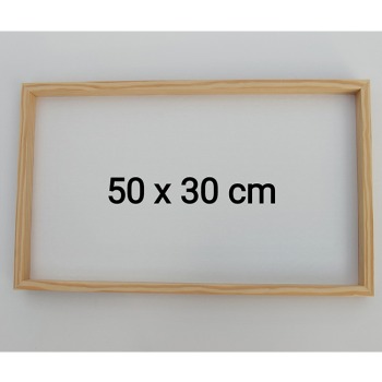 50x30 cm Ahşap Çerçeveli Pano Beyaz Arkalıklı (Camsız - Arkalık sabit)